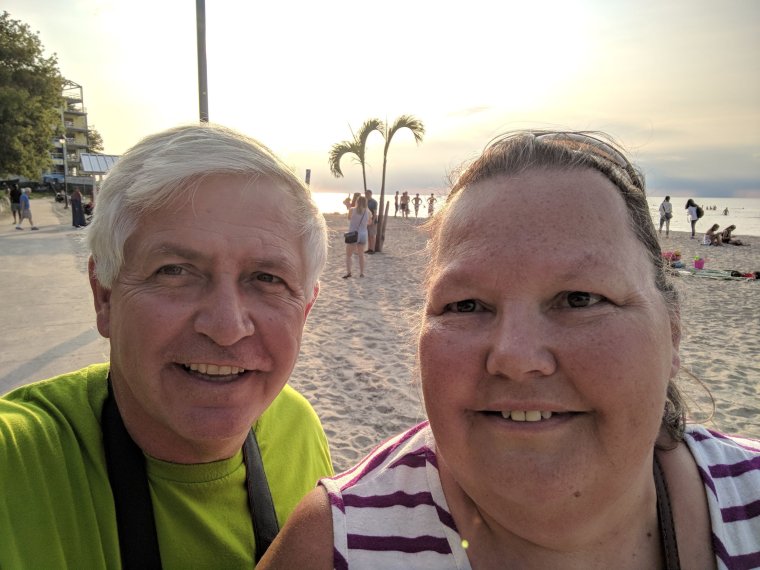 Paul and Kathy on Lakeside Beach